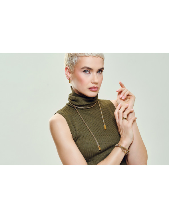 Gold-plated stainless steel band – minimalist ring