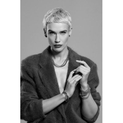 Stainless steel bracelet made of mixed chain styles 2