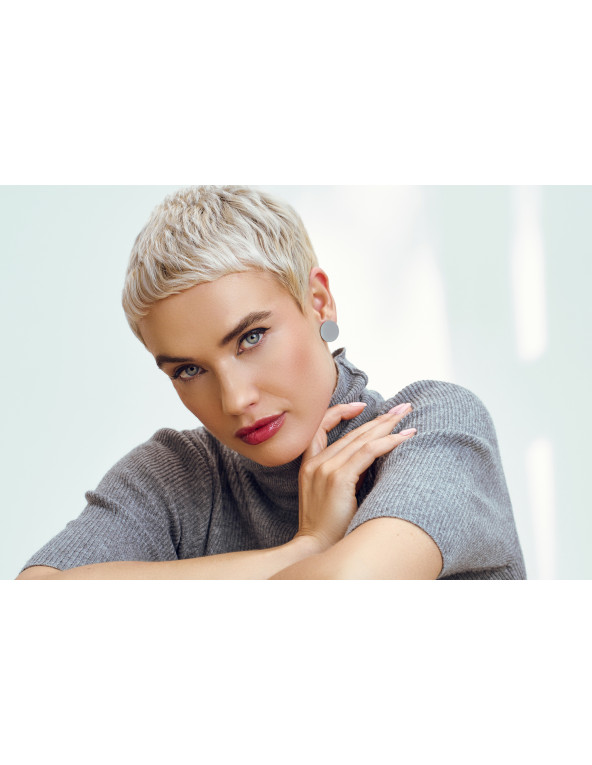 Minimalist satin circle earrings