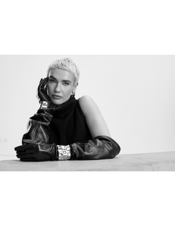 Crumpled stainless steel plate stud earrings