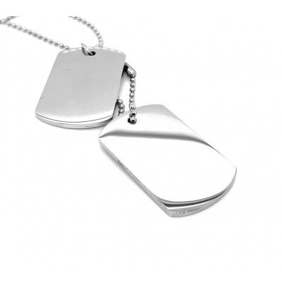 Men’s stainless steel dog tag with engraving – bold, personalized style