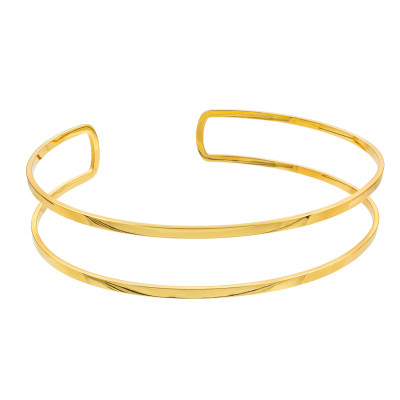 Double gold-plated stainless steel choker