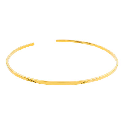 Delicate gold stainless steel choker necklace with minimalist elegant design