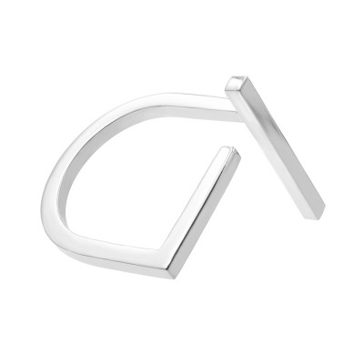 Silver delicate stainless steel ring with timeless minimalist design