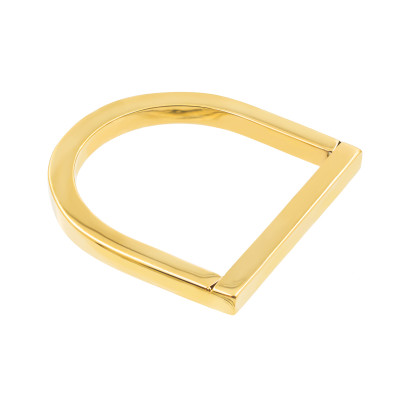 Gold subtle stainless steel ring with minimalist elegant design