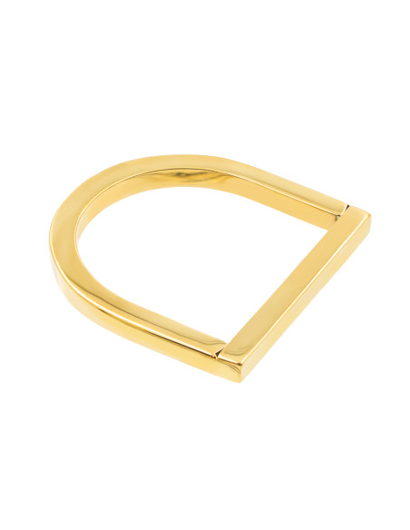 Gold subtle stainless steel ring with minimalist elegant design