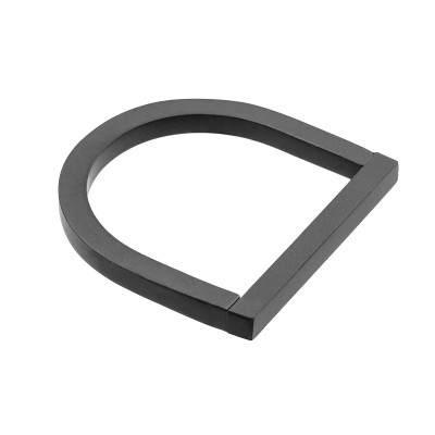 Black matte subtle stainless steel ring with sleek minimalist design