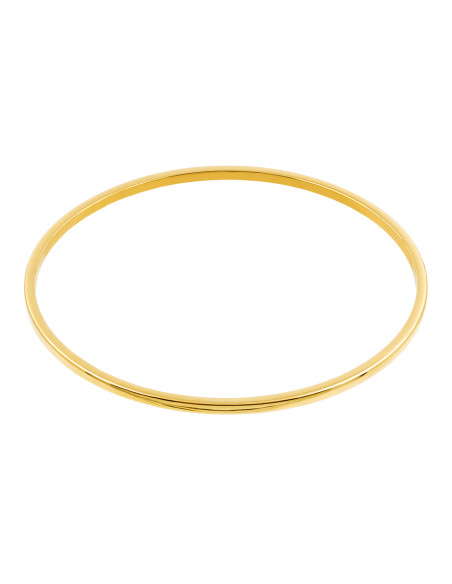 Gold delicate stainless steel bangle bracelet with minimalist elegant design