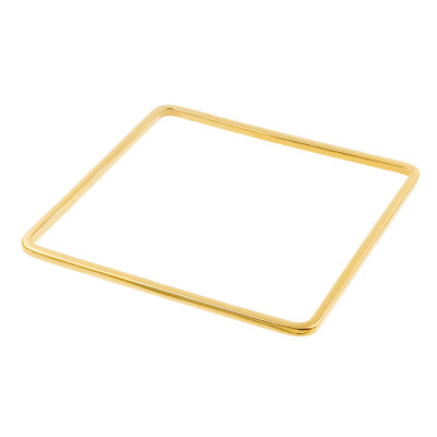 Gold delicate square stainless steel bangle bracelet