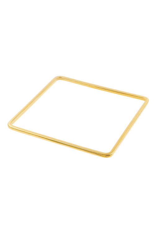 Gold delicate square stainless steel bangle bracelet