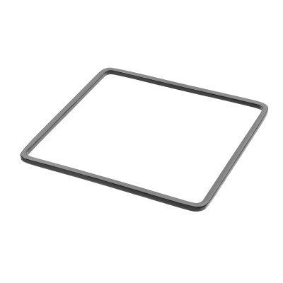 Black matte delicate square stainless steel bangle bracelet