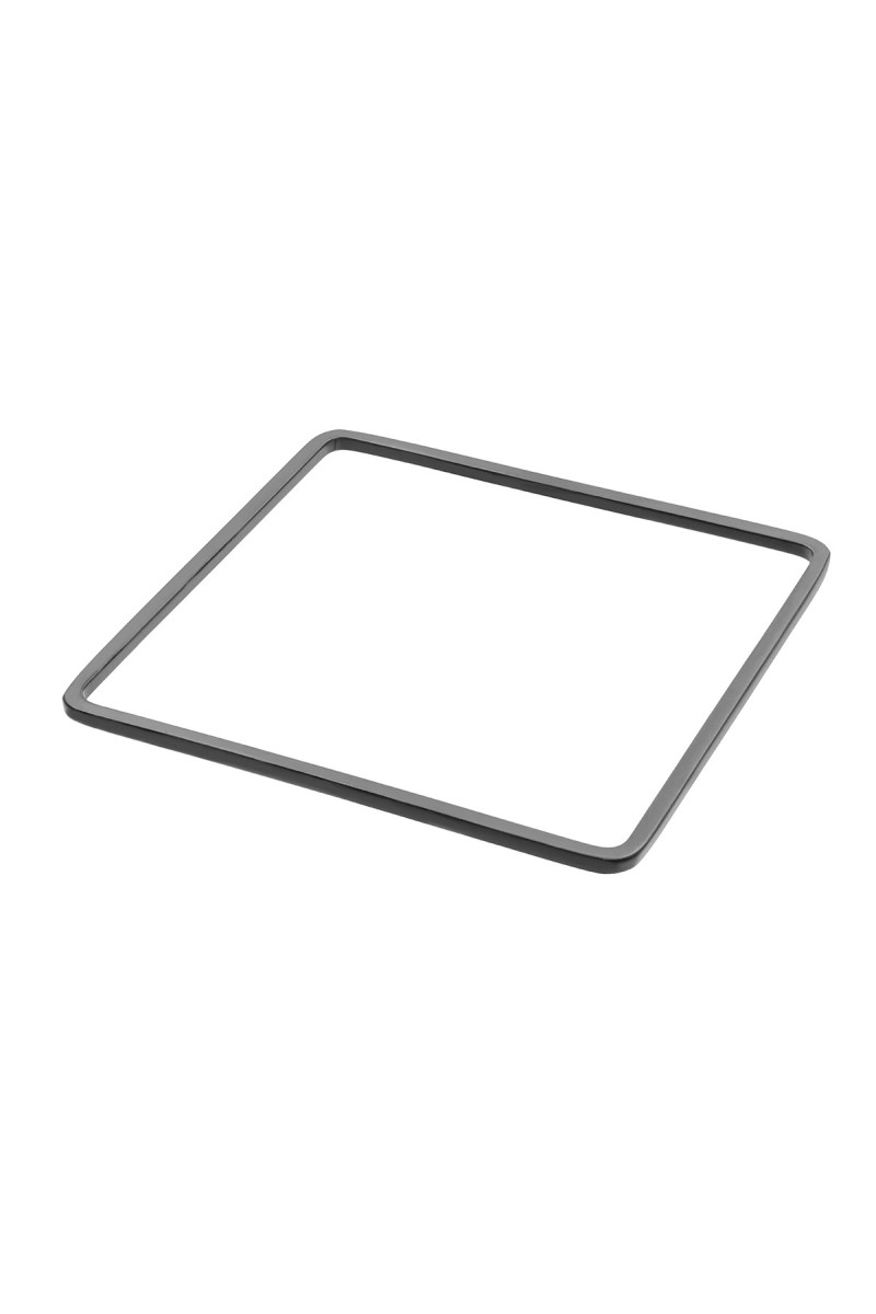 Black matte delicate square stainless steel bangle bracelet