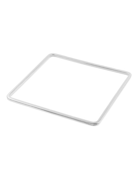 Silver delicate square stainless steel bangle bracelet