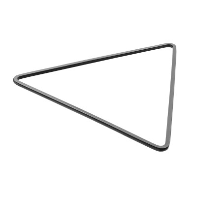 Black matte delicate triangle stainless steel bangle bracelet