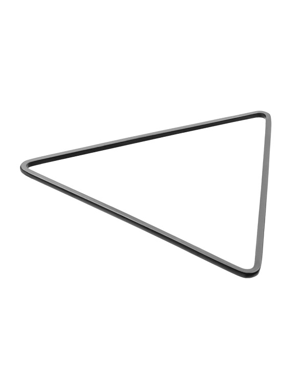 Black matte delicate triangle stainless steel bangle bracelet