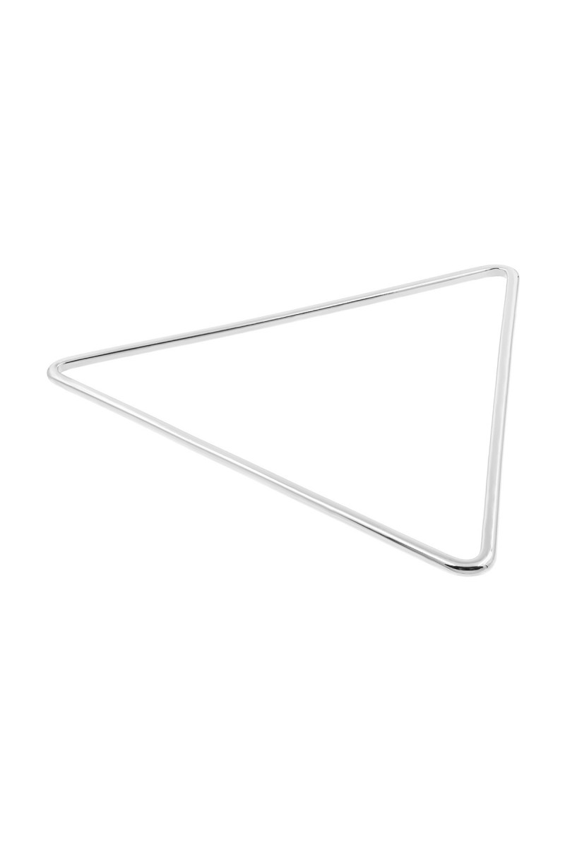 Silver delicate triangle stainless steel bangle bracelet