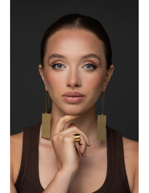 Modern women's gold-plated stainless steel...