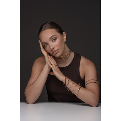 Double gold-plated stainless steel choker 2