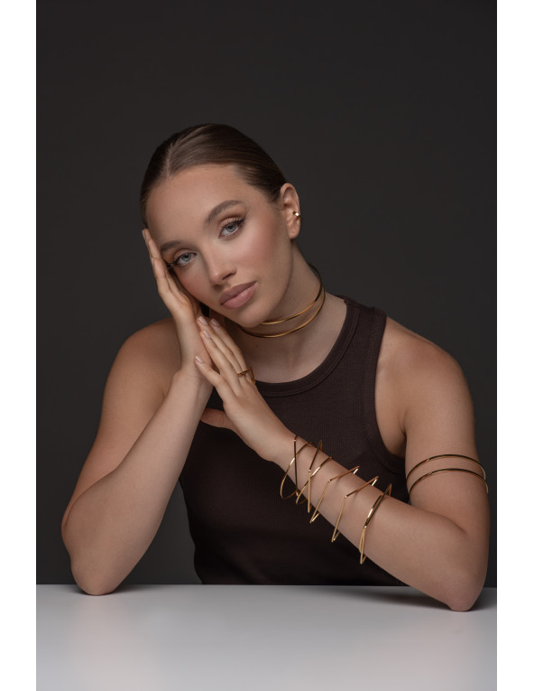 Double gold-plated stainless steel choker