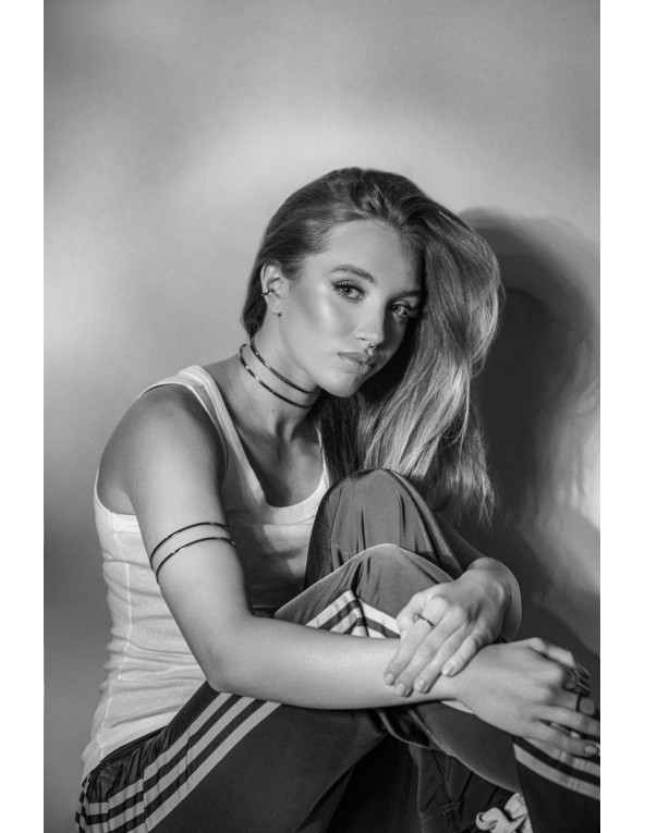 Gold double stainless steel arm cuff with modern minimalist design