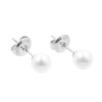 Pearl bead earrings 6mm