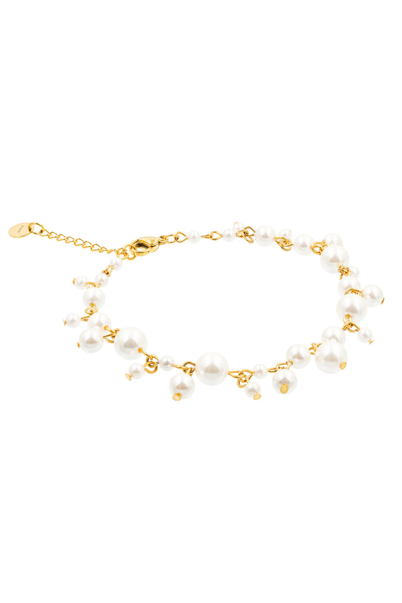 Gold-plated bracelet with shell pearls
