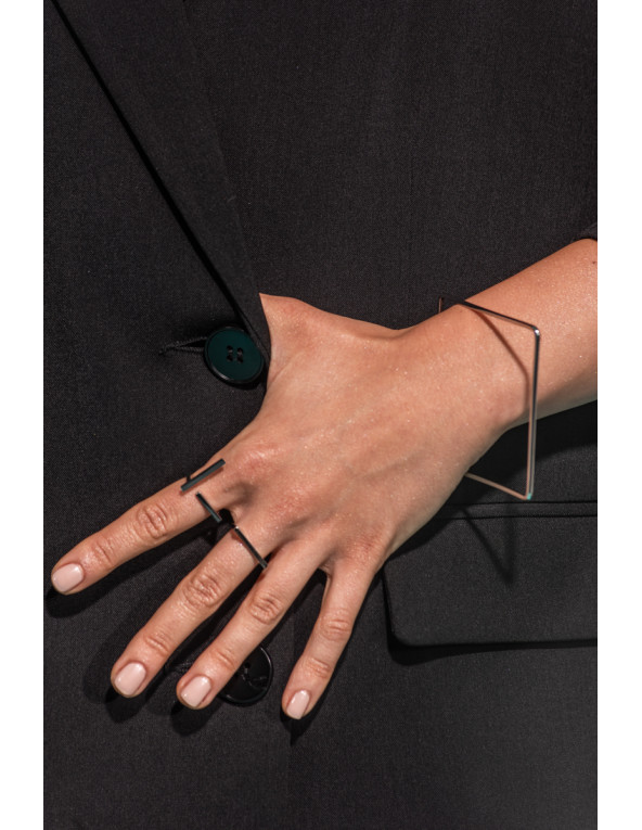 Silver delicate stainless steel ring with timeless minimalist design