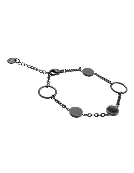 Delicate stainless steel bracelet with charms