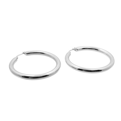 Silver hoop earrings