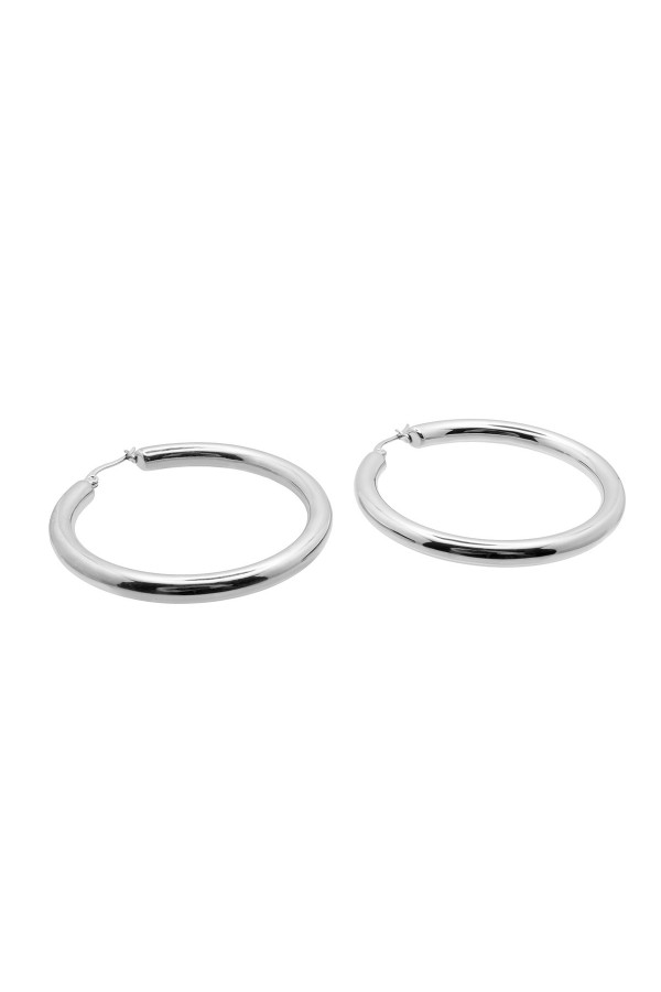 Silver hoop earrings