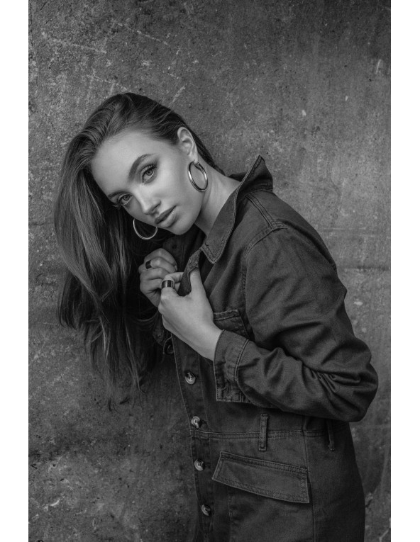 Silver hoop earrings