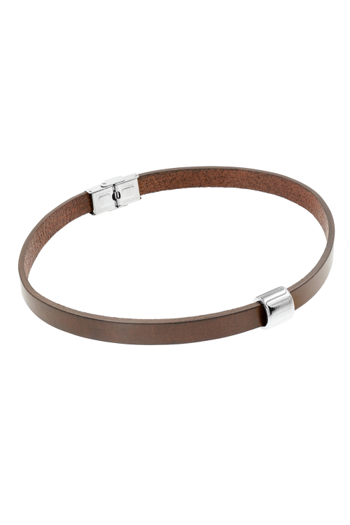 Leather and stainless steel choker