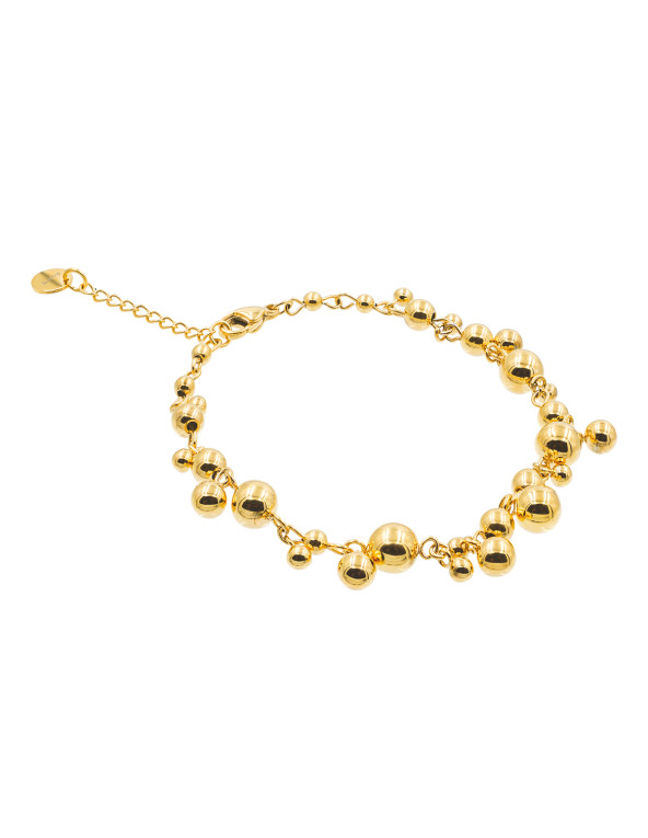 Gold-plated stainless steel bracelet
