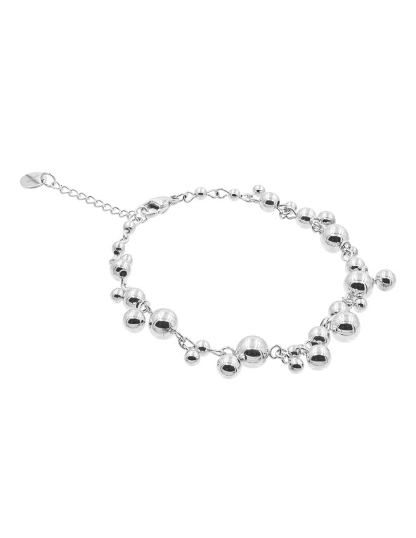 Stylish stainless steel bracelet in silver