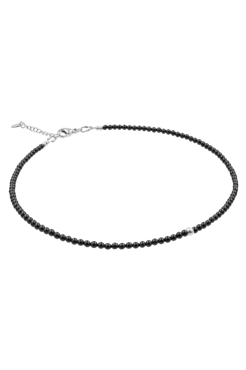 Delicate adjustable necklace made of onyx and...