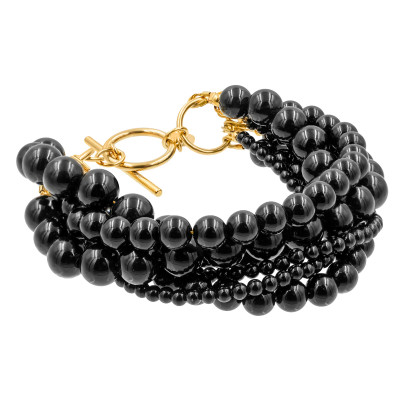 Classic bracelet made of natural onyx stones