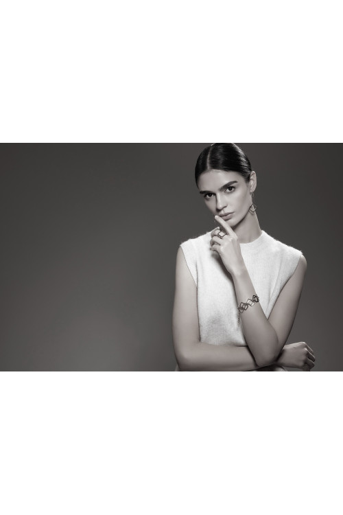 Long square earrings made of sterling silver 925 and stainless steel