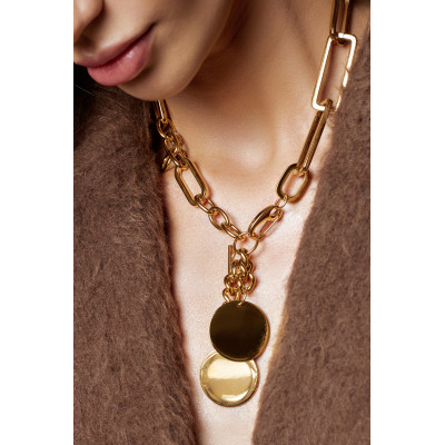 Gold-plated stainless steel necklace with large links 2