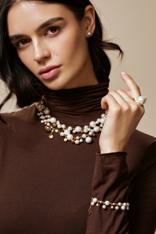 Gold-Plated Shell Pearl Bracelet – Elegant Jewelry