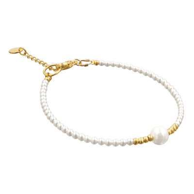 Subtelna bransoleta z delikatnych pereł typu shell