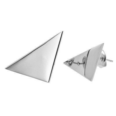 Simple and minimalist stainless steel triangle earrings