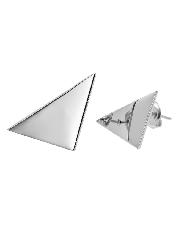 Simple and minimalist stainless steel triangle...