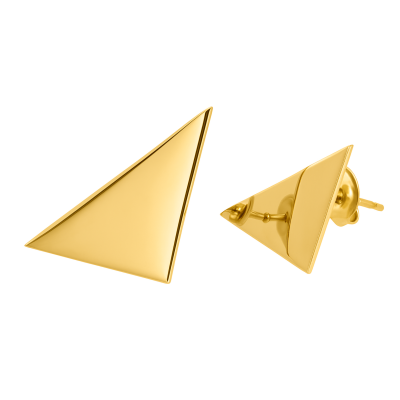 Simple and minimalist triangle earrings made of...
