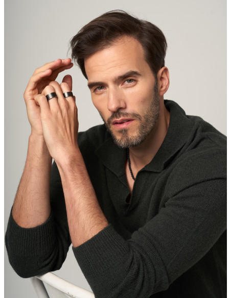 Matte stainless steel ring