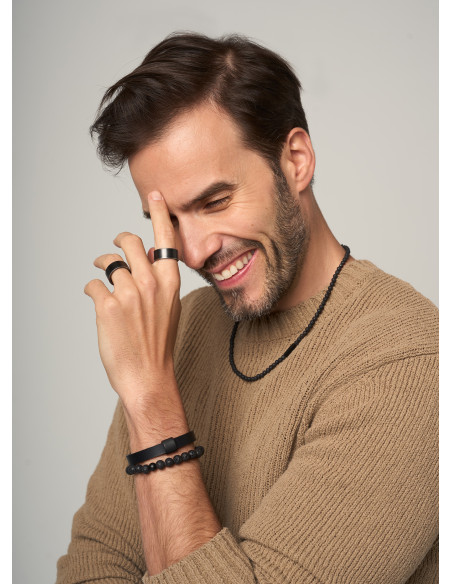 Matte stainless steel ring