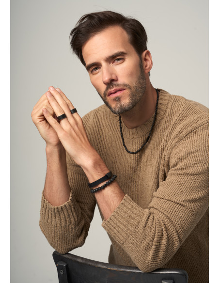 Matte stainless steel ring