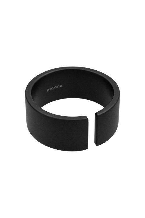 Men's matte black stainless steel ring