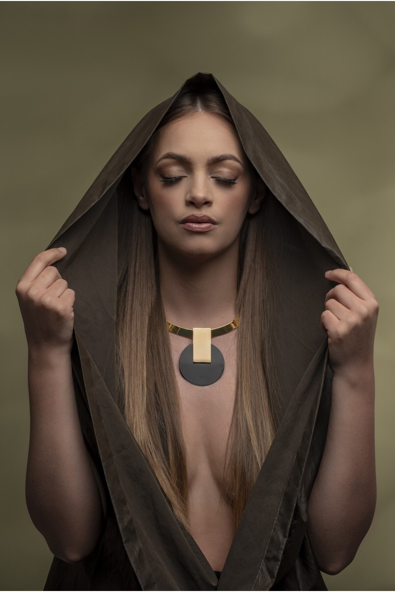 Modern gold-plated stainless steel choker