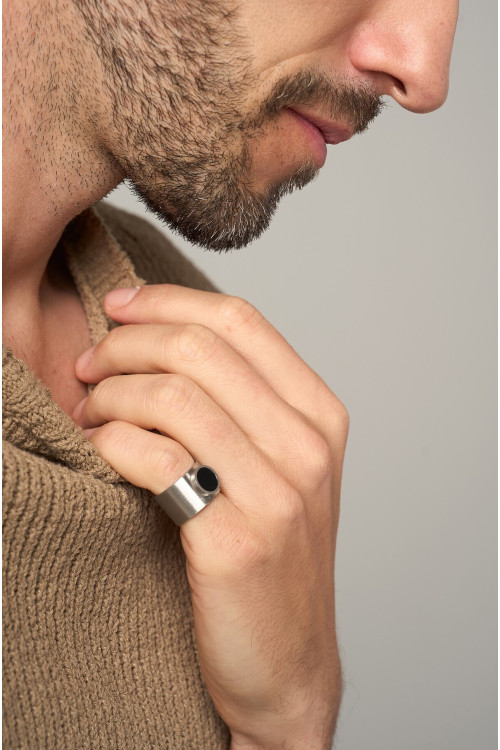 Men's stainless steel signet ring with an eye – elegant design | Moora