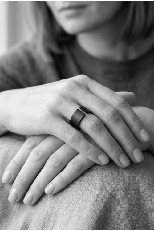 Matt stainless steel ring | moora.eu